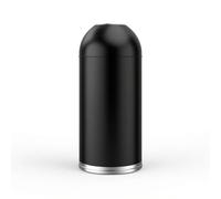 YWMJZEU Poubelle avec Dôme Professionnelle Poubelle Cylindrique Bac à Déchets pour Hôtels, Noir, 35L Noir Anneau Acier 300 780MM