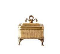 YWMJZEU Récipient Décoratif En Laiton Style Européen Organisateur Table En Laiton Gaufré Décoration pour Coiffeuse , 13 13 H18cm , Seau De Rangement À Double Anse