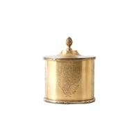 YWMJZEU Récipient Décoratif en Laiton Style Européen Organisateur Table en Laiton Gaufré Décoration pour Coiffeuse, 12 9.5 H16cm, L款 Pot De Rangement Deux