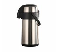YWMJZEU Récipient Isotherme à Pompe En Acier Inoxydable Double Paroi Pot Isotherme à Pression Maintien Thermique Longue Durée Carafe Pompe, Argent, Acier Inoxydable, 2.5L