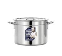 YWMJZEU Seau à Soupe En Acier Inoxydable Professionnel Marmite En Inox avec Couvercle Épaisse Marmite avec Couvercle pour Cuisine Professionnelle, 40 Cm X 25 Cm
