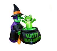 YWMJZEU Sorcière Gonflable avec Chaudron Extérieur Sorcière Gonflable Facile à Installer Décoration pour Fête d'halloween, Jardin