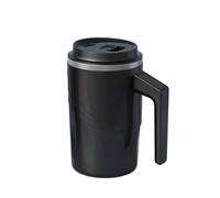 YWMJZEU Tasse Électrique avec Affichage Température Isotherme Mug Auto-Mélangeur avec Poignée Magnétique Récipient pour Navetteurs, Noir, 400ml
