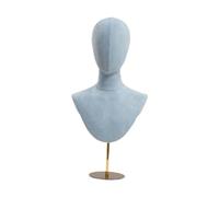 YWMJZEU Tête de Mannequin, Présentoir Moderne pour Perruques, Colliers, Casques Audio et Accessoires de Tête, Bleu