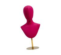 YWMJZEU Tête de Mannequin, Présentoir Moderne pour Perruques, Colliers, Casques Audio et Accessoires de Tête, Rose Rouge