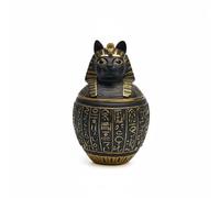 YWMJZEU Urne Décorative en Résine Historique Jarre Sacrée Motifs Complexes Essence Majestueuse Adaptée pour Animal de Compagnie Personnel Décoration Intérieure, Chat Mat