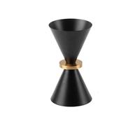 YWMJZEU Vase Sablier Morne Vase avec Anneau Doré Bicolore à Tige Unique pour Fleurs Séchées