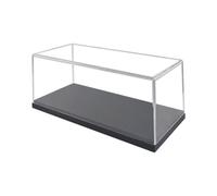 YWMJZEU Vitrine En Acrylique Haute Transparence Boîte Présentation avec Socle Noir Clair Boîte D'exposition avec Base Noire pour Collectionneurs, Bureau
