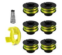 YWNYT Fil de bobine pour débroussailleuse Ryobi RAC118 RLT3525S, 8,4 m x 1,2 mm Bobine de rechange pour débroussailleuse Tondeuse à gazon Coupe-bordures avec couvercle et ressort (6+1+1)