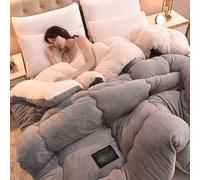 YWQJL Couverture Epaisse Lit 2 Personnes Couette Tres Chaude Couettes pour Lit sans Housse Confort Et Gonflante Couette Laine 150x200 Couverture Polaire Double Face(#3,220x240cm/5kg)