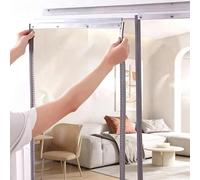 YWQJL Rideaux De Porte Interieur Isolant Rideau À Lanière PVC Transparent Rideaux À Lamelles Verticales Plastique Imperméable Rideau Exterieur Porte Anti Insecte(2mm,H220cmxW45cm)