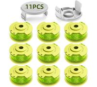 YWTESCH Bobine de fil pour débroussailleuse Ryobi One Plus+ AC80RL3, 3,35 m/0,2 cm, Bobine de rechange compatible avec les débroussailleuses Ryobi sans fil 18 V, 24 V et 40 V (lot de 9 bobines de fil