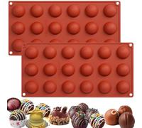 YXHZVON 2 Moule Silicone Demi Sphère 18 Cavités Moule Sphérique en Silicone | DIY Moule Boule Silicone, 3D Moule Gâteau Demi Sphère Set, Sans BPA,Antiadhésif,pour Chocolats Gelées Mousse de Dôme