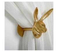 YXINAER Crochet de Rideau en Laiton Crochet de Rideau en Laiton, arrêt Mural métal, Accessoires décoratifs, Crochets muraux for vêtements et Chapeaux(Rabbit)
