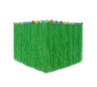 YXINAER Jupe de Table Jupe de Table d'été en Paille | Thème d'été couleur paille for décoration de fête et suspension de porte.(Green,200 X 60 CM)