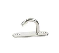 YXINAER Plaque à œil en Acier Inoxydable Crochet mural à anneau d'agrafe, 1 pièce, plaque œil fixe robuste, boucle de porte pont, cintre montage au plafond en forme U(Type 6,10mm)