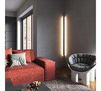 YXNKK LED Lampe Murale Longue Chambre Applique Murale Intérieur de Coin Noir Minimaliste 3000K Lumière Chaude Lampe de Mur Salon Acrylique Lèche-Murs Métal Moderne Décoration pour Entrée,50cm/14w