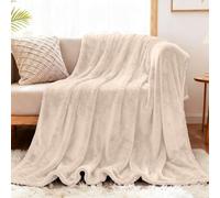 YXRS Plaid Polaire 70 x 150 cm Flanelle Doux et Chaude Plaid Tout Doux Polyvalente pour Printemps Automne Canapé Ou Lit, Blanc cassé