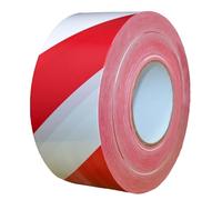 YXSF Ruban de signalisation non adhésif rouge et blanc 75 mm x 500 m - Pour la clôture et le marquage des zones dangereuses