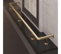 YXXSDP Kit de Repose-Pieds de Bar Repose-Pieds Robuste en Acier Inoxydable pour comptoir Bar, Kit Repose-Pieds en métal brossé, Garde-Corps pour îlot Cuisine, Réception d’hôtel(Gold,103cm/3.4ft)