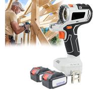 YXYLJOZ Kit d;Outils de Travail du Bois Multifonctionnel, kit combiné d;Outils électriques sans Fil 10 en 1, avec boîtes à Outils, 2 Batteries de 6,0 Ah, pour des projets de Bricolage