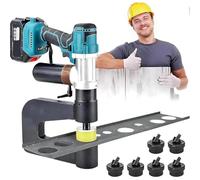 YXYLJOZ Perforatrice hydraulique pour métaux, 6 Matrices (16-32 mm), Machine à perforer avec précision Les tôles d;Acier, de Fer et d;Acier Inoxydable.
