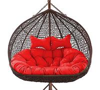 YXZN Balançoire Panier Suspendu Coussin de Siège Jardin Double Suspendu Oeuf Chaise Coussins Patio Jardin Meubles Coussin pour Décoration Intérieure (Seulement Coussin)