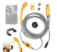 yybng Douche Portative - 12 Volts Électrique Portable Multifonctions,Kit de Lavage Auto Extérieur Portable,pour Moto, Camping-Car, Lavage De Voiture, Randonnée, Plage, Voyage, Aventure Et Les Road