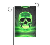 YYHHAOFA Drapeau de jardin lumineux motif tête de mort quatre saisons décoration cour 30,5 x 45,7 cm