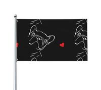 YYHHAOFA Drapeaux décoratifs d'extérieur en polyester de haute qualité, couleurs vives, séchage rapide et installation facile pour terrasse, cour, fête - 0,9 x 1,5 m