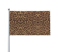 YYHHAOFA Jeté d'extérieur cool imprimé léopard de guépard 0,9 x 1,5 m - Drapeau en polyester vif avec œillets en métal pour pelouse, terrasse et décoration de fête