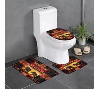 YYHHAOFA Lot de 3 tapis de bain ultra doux et absorbants pour un confort de maison comme au spa - Motif éléphant africain - 61 x 40,6 cm