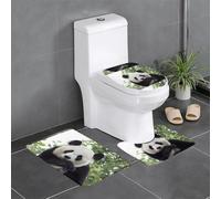 YYHHAOFA Lovely Panda Prints Lot de 3 tapis de bain ultra doux et absorbants pour un confort semblable au spa 61 x 40,6 cm