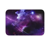YYHHAOFA Tapis de bain avec ourlet imprimé galaxie étoilée violet 40 x 60 cm - Tapis de bain bien conçu pour un confort semblable au spa et un nettoyage facile