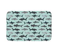 YYHHAOFA Tapis de bain imprimé requin 40 x 60 cm - Tapis de bain bien conçu pour un confort semblable au spa et un nettoyage facile