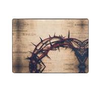 YYHWHJDE Crown Of Thorns Tapis antidérapant en peluche bien conçu, 203,2 x 147,3 cm, ultra doux pour salon, chambre à coucher, tapis durable pour la maison et le bureau