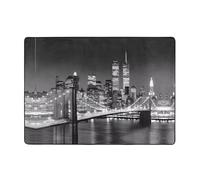 YYHWHJDE New York Prints Tapis en fausse fourrure bien conçu 203,2 x 147,3 cm - Couvre-lit de sol ultra absorbant et confortable pour salon, chambre à coucher et plus encore