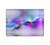 YYHWHJDE Northern Lights - Tapis en fausse fourrure bien conçu avec des impressions de peinture 203,2 x 147,3 cm - Couvre-lit de sol ultra absorbant et confortable pour salon, chambre à coucher et