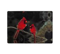 YYHWHJDE Tapis antidérapant en peluche bien conçu avec motif faune d'oiseaux rouges, 203,2 x 147,3 cm, jeté ultra doux pour salon, chambre à coucher, tapis durable pour la maison et le bureau