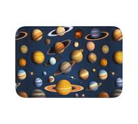 YYHWHJDE Tapis de bain avec ourlet imprimé planètes du système solaire 40 x 60 cm - Housse de bain bien conçue pour un confort semblable au spa et un style facile