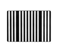 YYHWHJDE Tapis en fausse fourrure à rayures noires et blanches 203,2 x 147,3 cm - Couvre-lit de sol ultra absorbant et confortable pour salon, chambre à coucher et plus encore