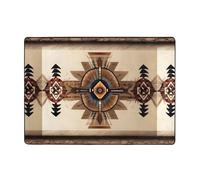 YYHWHJDE Tapis en fausse fourrure avec impression de peinture amérindienne 203,2 x 147,3 cm - Ultra absorbant et confortable pour salon, chambre à coucher et plus encore