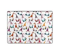 YYHWHJDE Tapis en fausse fourrure avec imprimé de nains de Noël amusants, 203,2 x 147,3 cm, ultra absorbant et confortable pour salon, chambre à coucher et plus encore