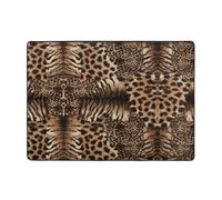 YYHWHJDE Tapis en fausse fourrure avec imprimé léopard 203,2 x 147,3 cm - Ultra absorbant et confortable pour salon, chambre à coucher et plus encore