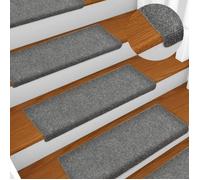 YYIS 15pcs Tapis d'Escalier Auto-adhésifs Marchette Escalier Tapis de Sol Muet de Sécurité Gris