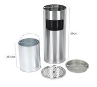 YYiXing®Poubelle Corbeille verticale Rond en acier inox -60(H)x Ø25 CM-30L
