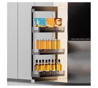 YYLMKMFC-AE 2-7 Niveaux Haute Armoire Support de Rangement Robuste extractible Organisateur Garde-Manger Panier avec Bandes de séparation for Cuisine Salle de Bain(260x485x3tier)