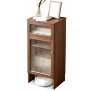 YYLMKMFC-AE Armoire de cachette sous Vide Robot en Bois, Table de Chevet latérale, Armoire de Rangement avec Portes et étagères(Brown)