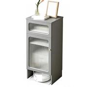 YYLMKMFC-AE Armoire de cachette sous Vide Robot en Bois, Table de Chevet latérale, Armoire de Rangement avec Portes et étagères(Grey)