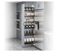 YYLMKMFC-AE Étagère de Rangement for Armoire Haute, 3 à 7 Niveaux, Organisateur d'armoire, Panier de Rangement for Garde-Manger avec cloisons, Rails coulissants d'amortissement(160x485x6tier)